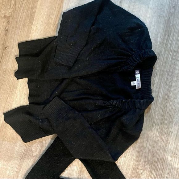 Bundle of two women's black sweater cardigan tops, outer later sizes XS/S EUC - Picture 4 of 12